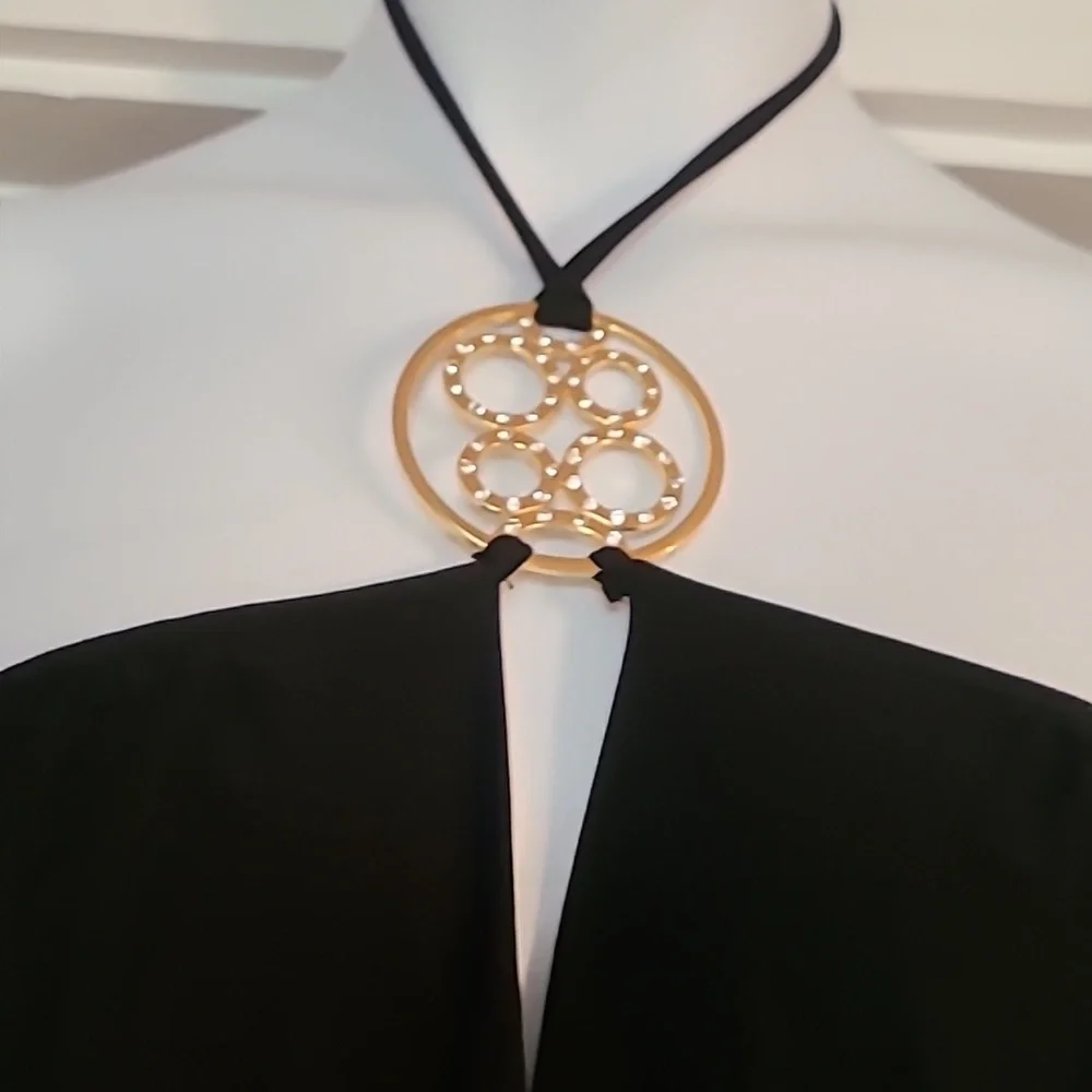 Embellished Medallion Halter Top XL - Picture 2 of 2